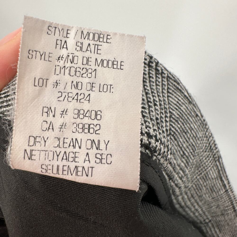 THEORY Black & White Wool Blend Straight Leg Dress Pant Trouser // 6 - Picture 9 of 9